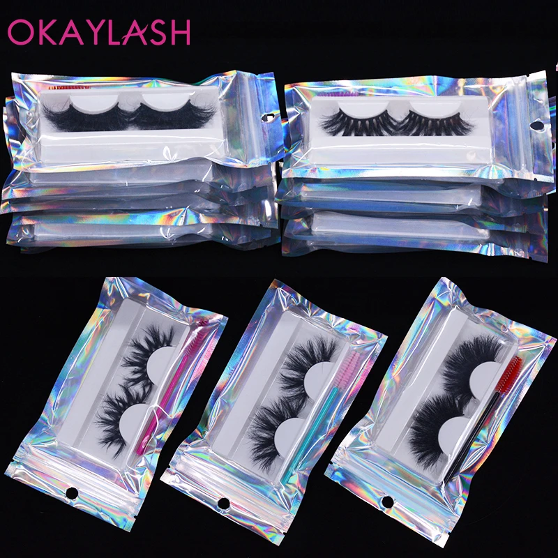 OKAYLASH 25 мм Экстра Объем Mega Длинные Накладные ресницы большие 100% натуральные