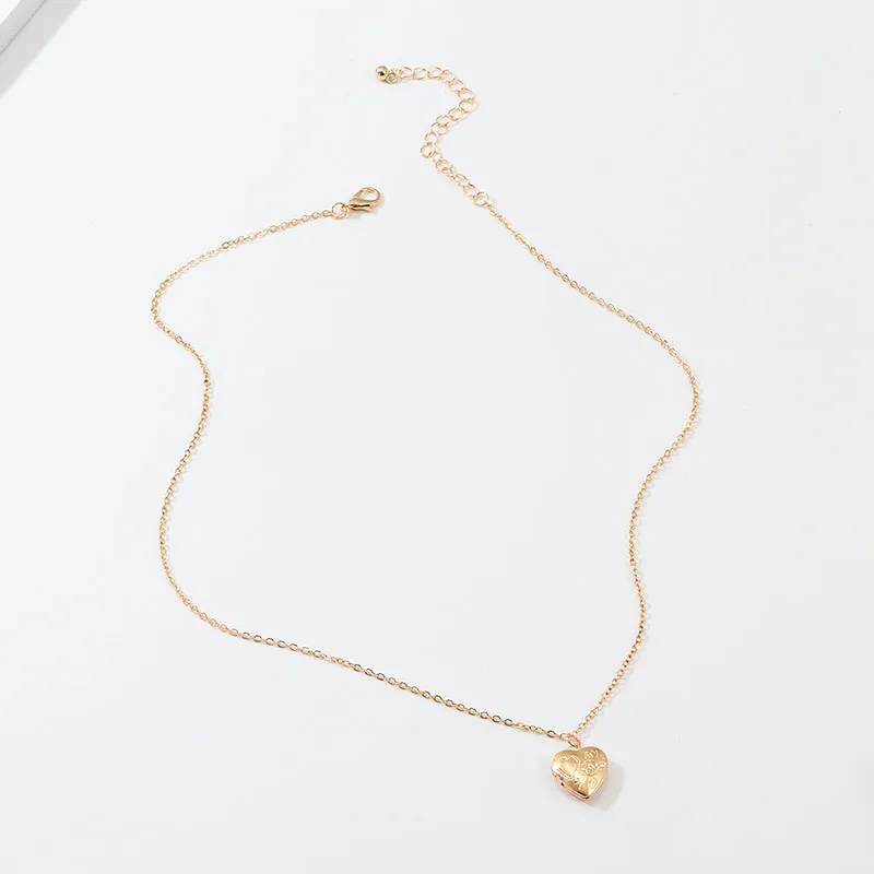 FIMAODZ ожерелье с открытым персиковым сердцем Модная креативная металлическая