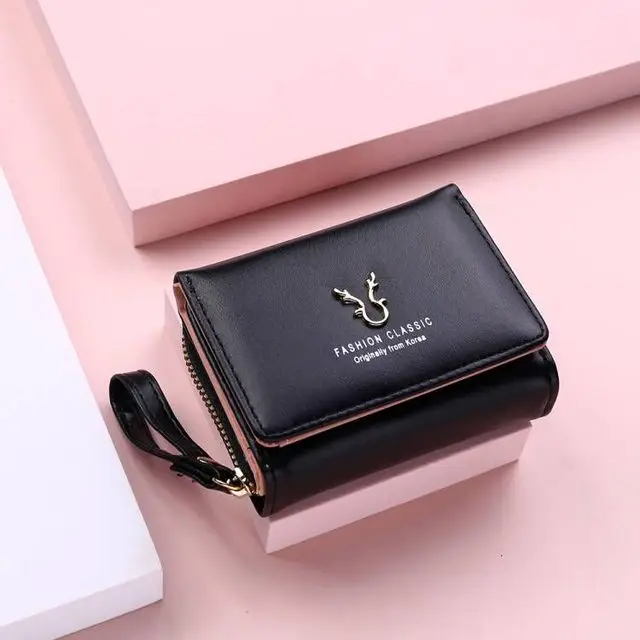 

Women Fashion Wallet Short Coin Purse Wallets For Ladies Card Holder Small Ladies Wallet Female Hasp Mini Clutch