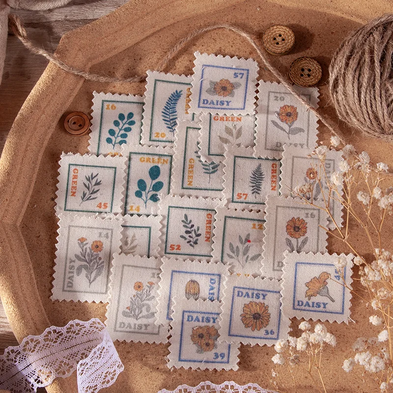 

10 шт., декоративные штампы из хлопка и льна