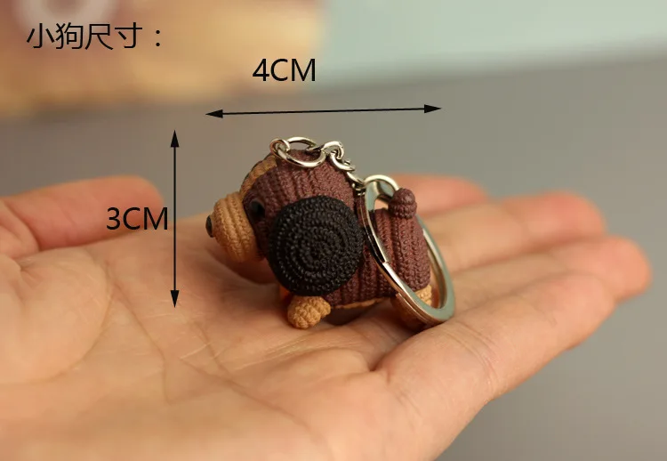 

Dog Mascot Keychain Yarn Dog Doll Pendant Fashion Creative Cute Ornaments Gifts for The Year of The Dog keychain for girls