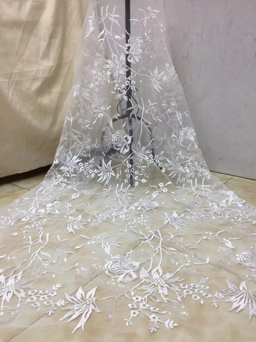 Лидер продаж блестки африканская французская пайетки кружевной ткани желтого