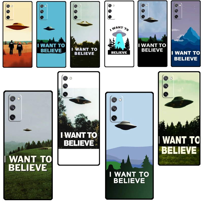 I want to believe UFO Phone Case For Samsung Galaxy S21 S20 Ultra Note 20 Note 10 S8 S9 S10 Plus S20 FE Coque