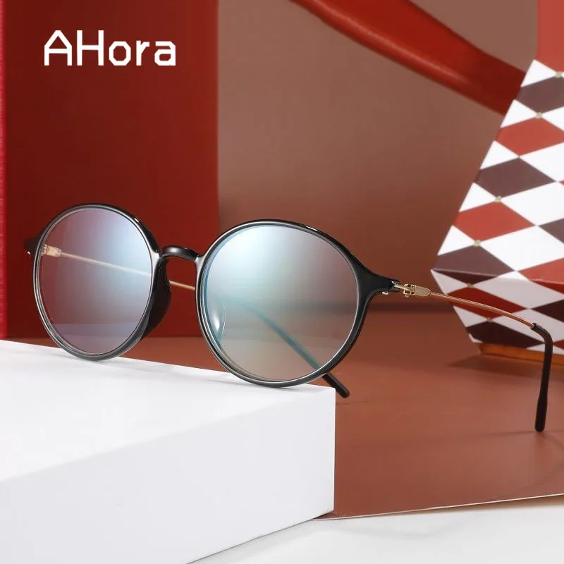 

Очки для чтения Ahora для мужчин и женщин, винтажные круглые оптические аксессуары для работы за компьютером, с защитой от сисветильник, для да...