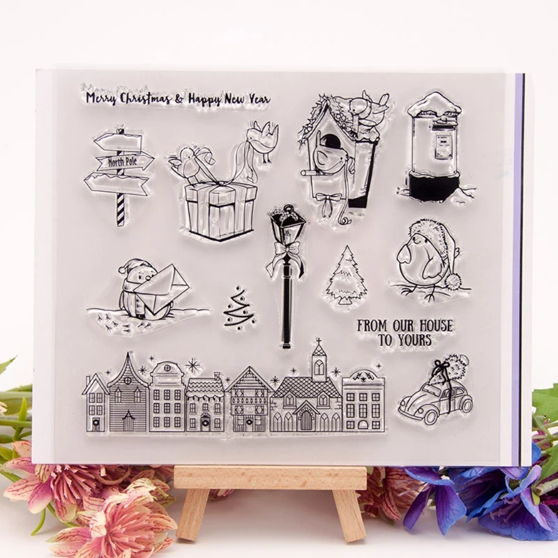 Счастливого Рождества прозрачные силиконовые печать DIY альбом Скрапбукинг карта