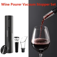 USB Electric Wine Opener Automatic Corkscrew Creative Wine Bottle Opener Red Wine Stopper Opener Foil Cutter Set Kitchen Gadgets