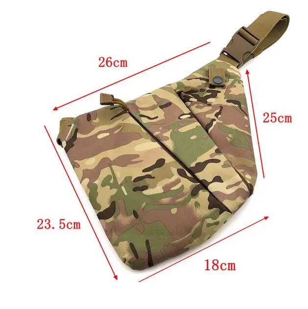 Multifunctional Tactical Storage Left Shoulder And Right Shoulder Closed Ftting Concealed Gun Bag Leather Sleeve Chest Bag