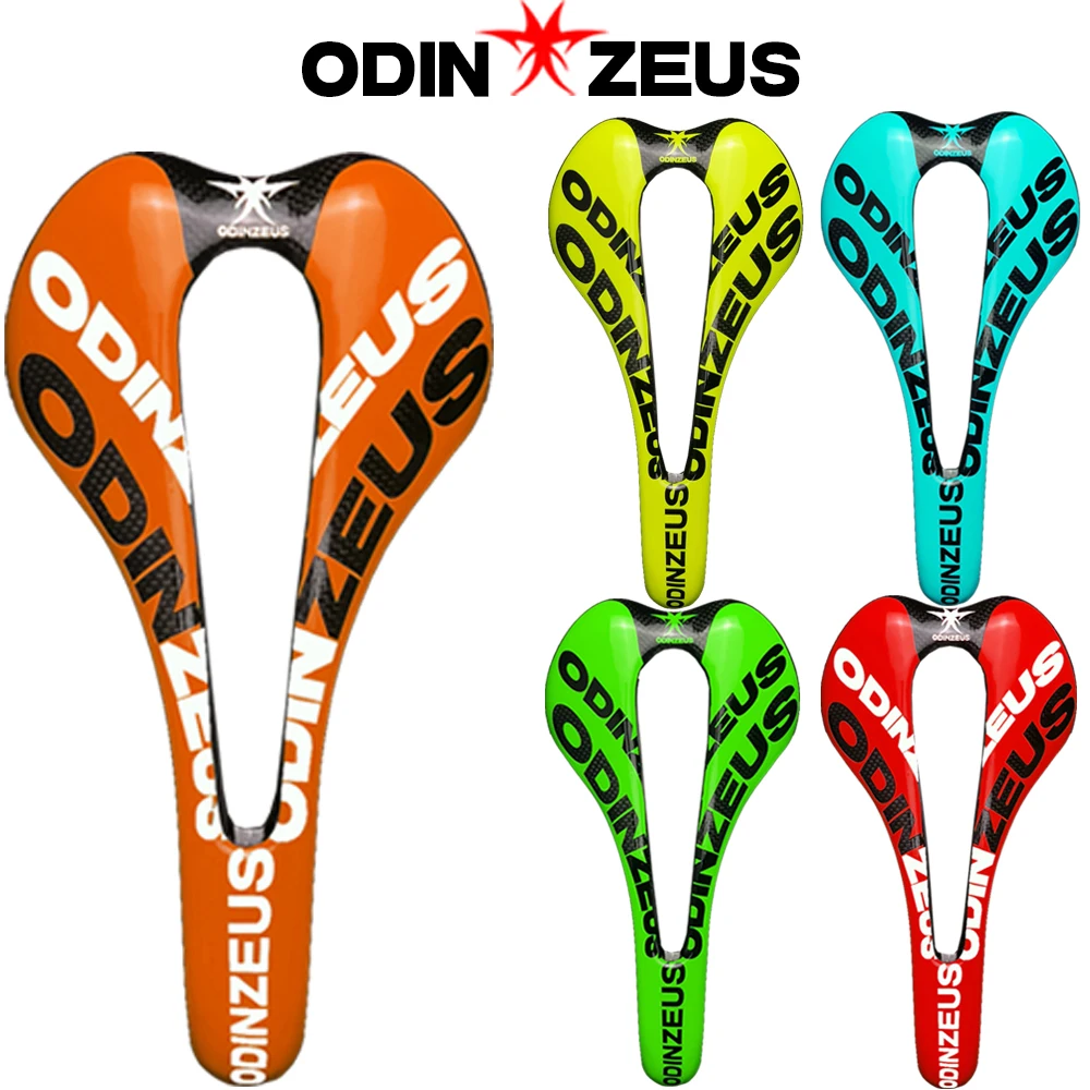 

odinzeus Super light Full Carbon Fiber Mountain Bike Comfortable Widened Saddle/Road/MTB Colorful Carbon Bicycle Saddle Seat