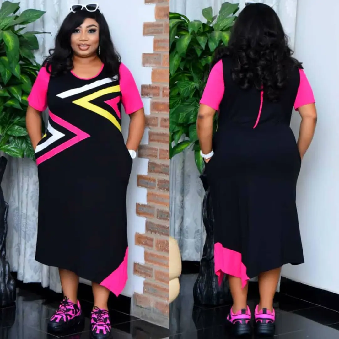 Африканские платья для женщин Дашики средней длины платье летнего сезона 2021