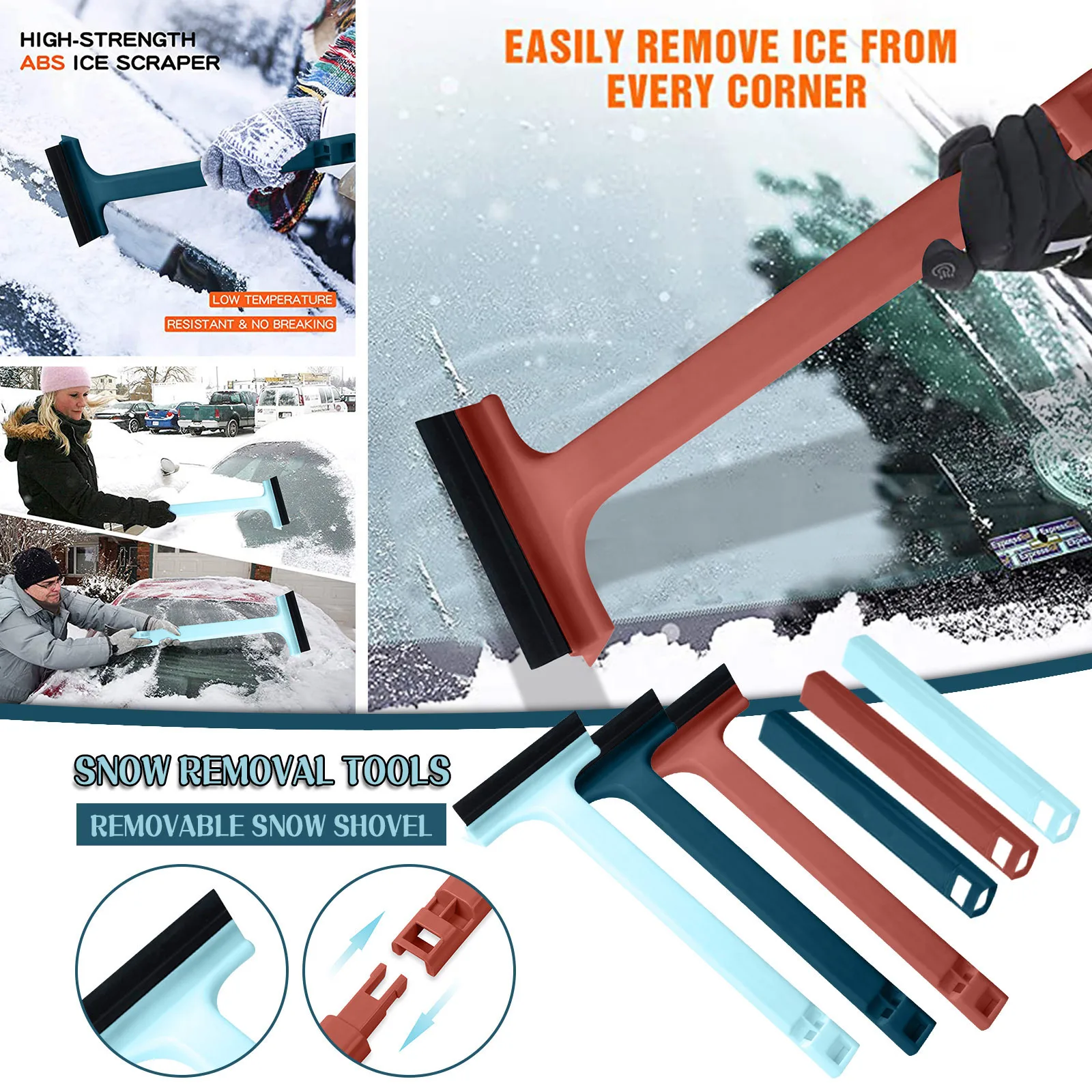 Ice Scraper Snow Removal Car Windshield Window Snow Cleaning Scraping Tool Auto Ice Breaker Snow Shovel Winter Car Accessories