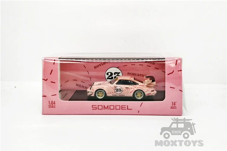 

Time Micro x SO 1:64 RWB 964 Pink Pig #23 Diecast Model Car