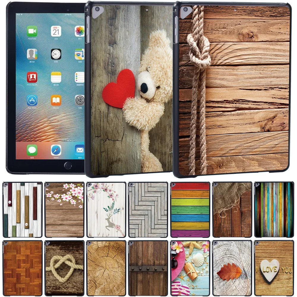 

For Apple IPad Air/iPad Air 2/iPad Air 3 10.5" (2019)/iPad Air 4 2020 10.9" Wood Series High-Quality Plastic Tablet Case + Pen