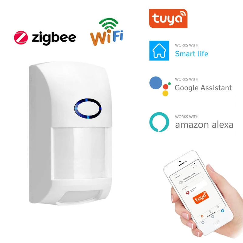 

Tuya WiFi/Zigbee PIR датчик движения инфракрасные детекторы Интеллектуальный беспроводной умный дом Охранная сигнализация работает с Alexa Google Home