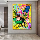 Настенные плакаты и принты для гостиной с изображением искусственных граффити