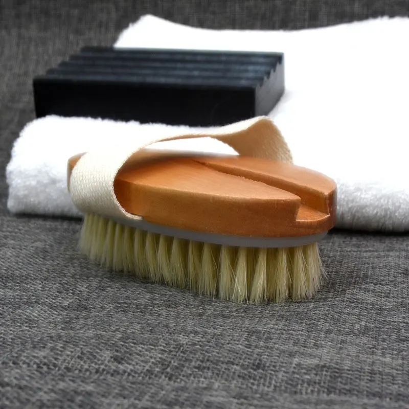 

Natural Long Wooden Bristle Body Brush Massager Bath Shower Back Spa Detachable Scrubber TU45889