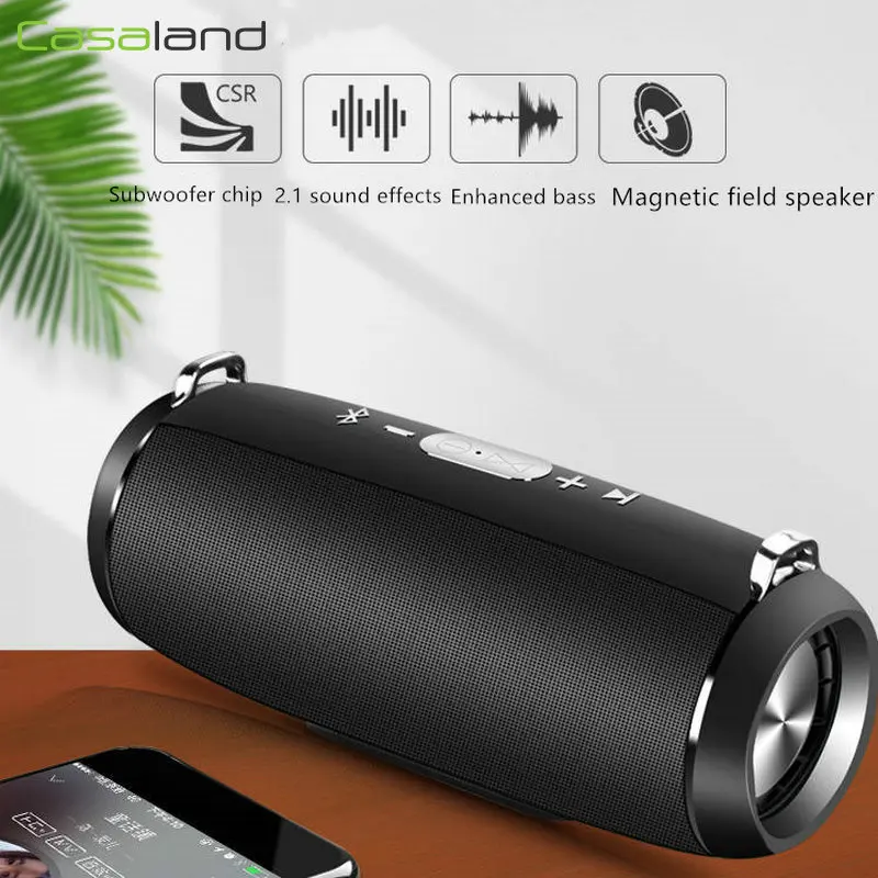 Портативная Bluetooth-Колонка Casaland C-LN25 уличная Беспроводная Hi-Fi басовая колонка с
