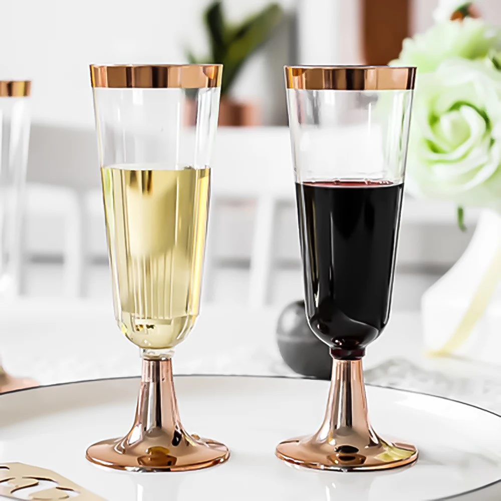 6 шт одноразовые чашки мороженого Пластик красное вино стеклянные бокалы для