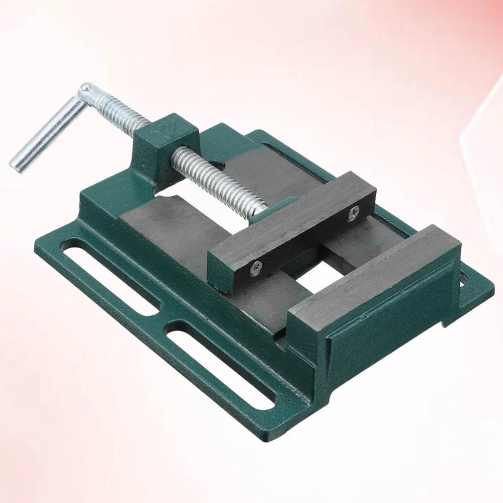 

4 Inch Cast Iron Drill Press Vise Table Vise Small Bench Clamp for Milling Drilling Machine Woodworking (Green)