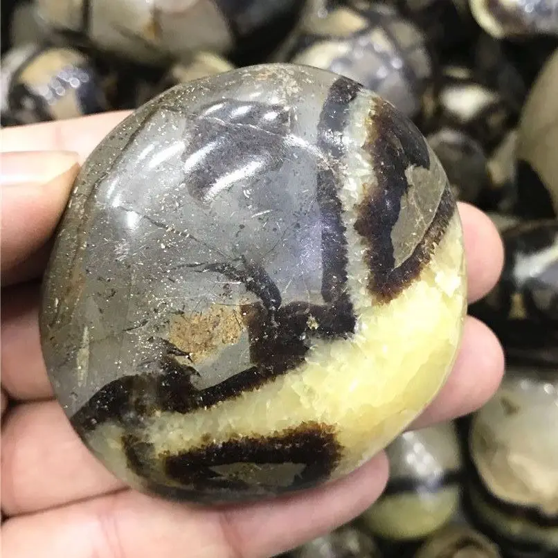 Камни для массажа пальм натуральные септарийные минеральные образцы целебный