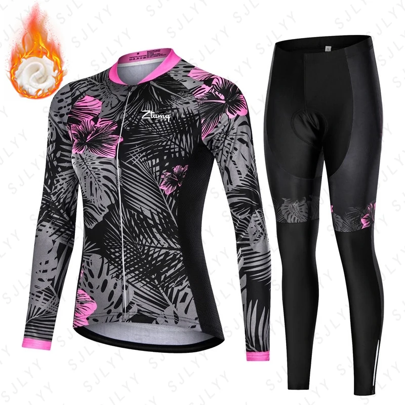 

Women's Thermal Fleece Bicycle Bike Cycle Clothing Cycling Jersey 2021 Winter Keep Warm Long Sleeve MTB Roupa Ciclismo Masculino