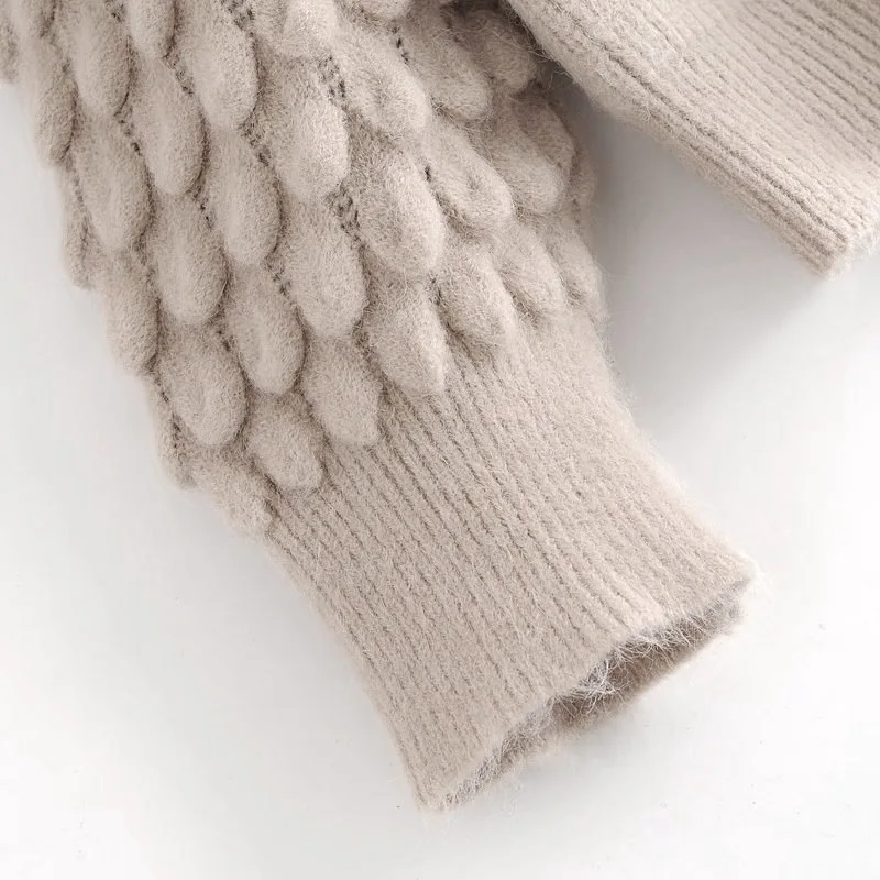 

Pure color sweater women pullovers2021 autumn winter new loose lazysweaters for womens lantern sleeve fashion knitted sweater