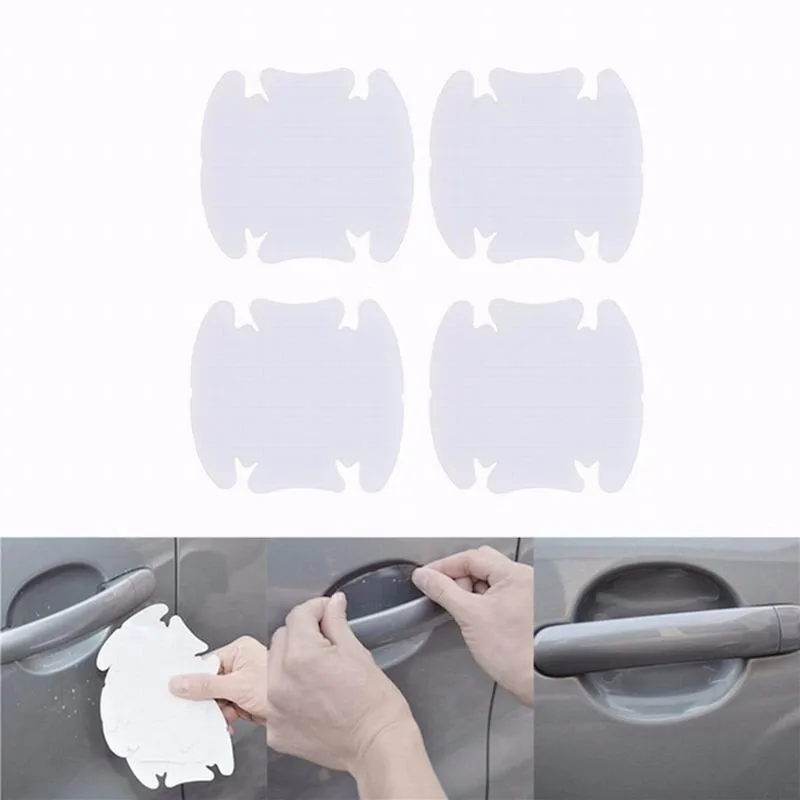 

4pcs/Set Car Door Handle Protective Film Stickers Styling Exterior Anti Scratches Transparent Decals Auto Decoration