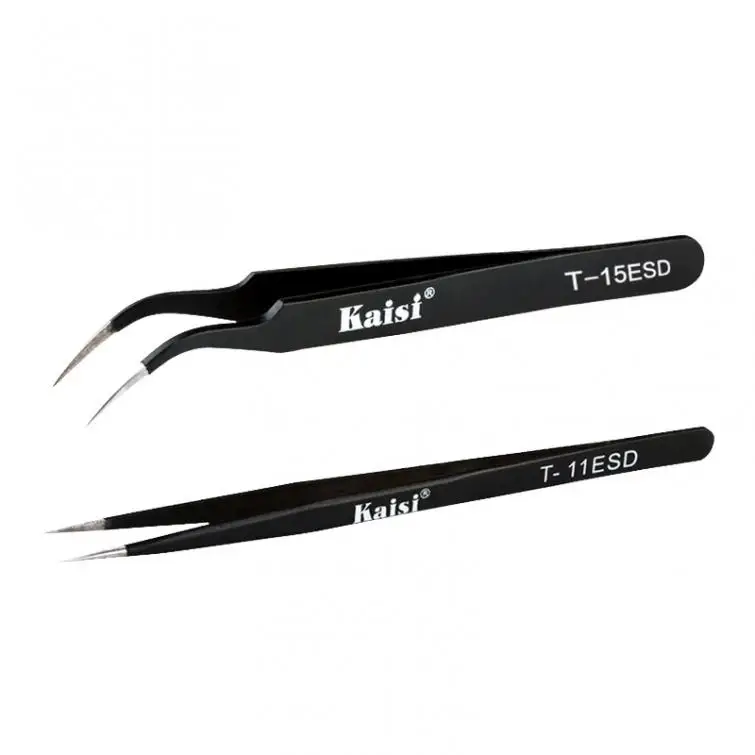 Набор антистатических пинцетов Kaisi из нержавеющей стали инструменты для
