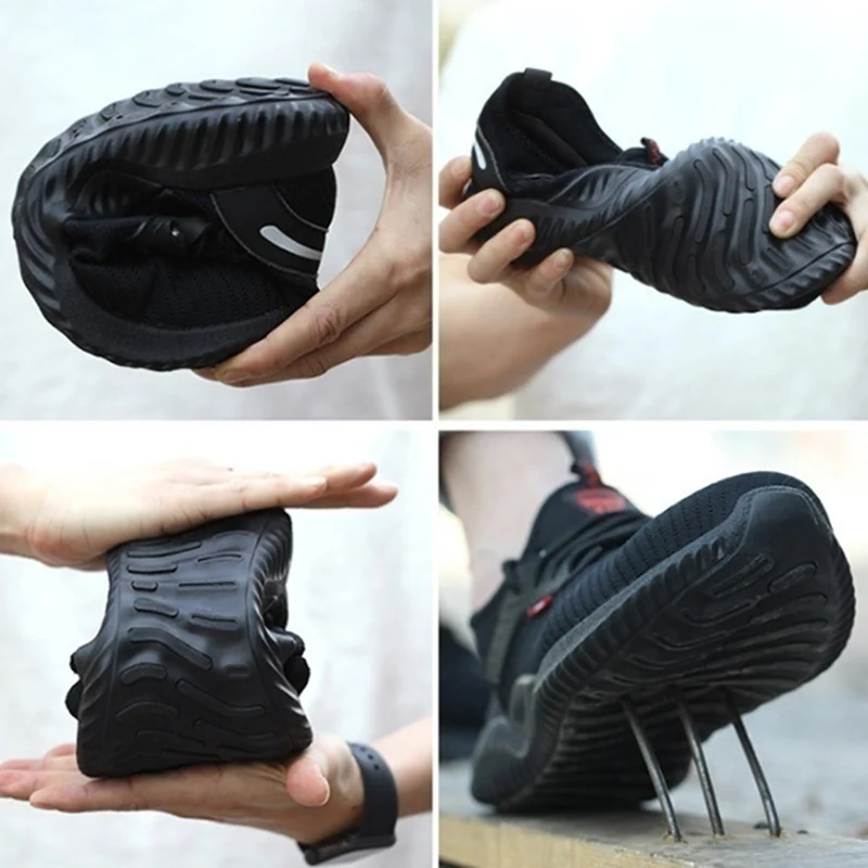

Indestructible Shoes Men Safety Work Shoes With Steel Toe Cap Puncture-Proof Boots Lightweight Breathable Sneakers Dropshipping