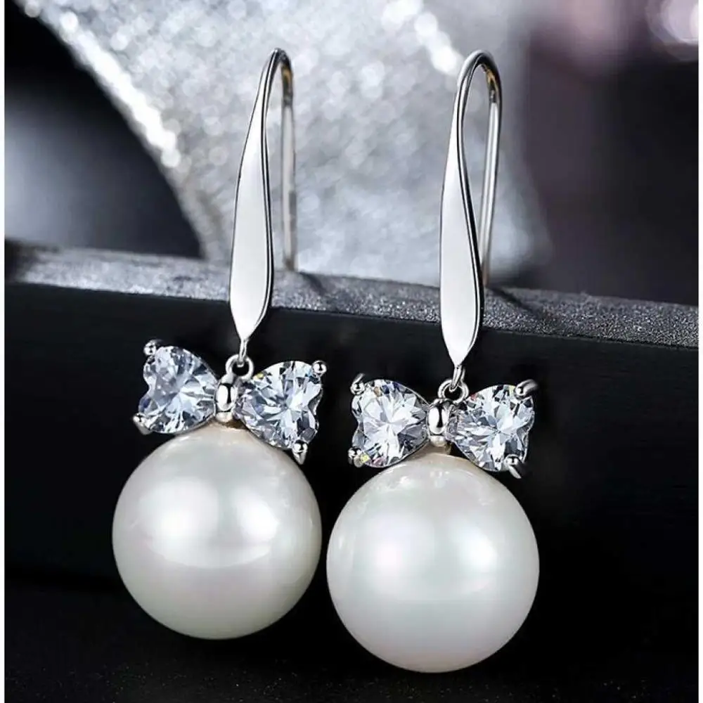 KingDeng Pearl Роскошные Циркон Серьги Заявление Женщины Ювелирные Изделия 2020 винтаж