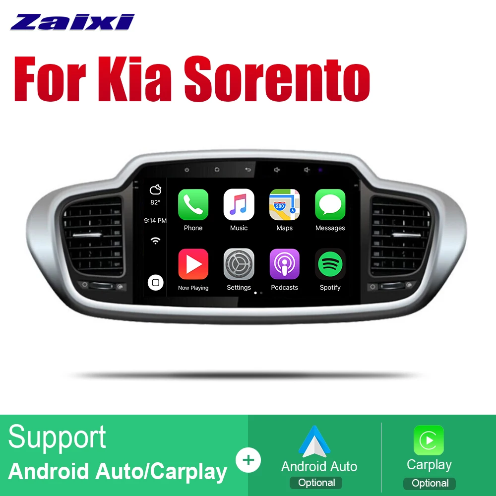 Автомагнитола ZaiXi Android 2 Din для Kia Sorento 2015 ~ 2019 автомобильный мультимедийный плеер GPS
