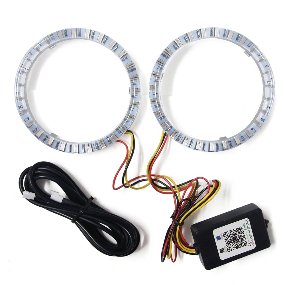 2 шт./компл. дневные ходовые фары лампы 5 &quot/3&quot светодиодный Ангельские Глазки RGB