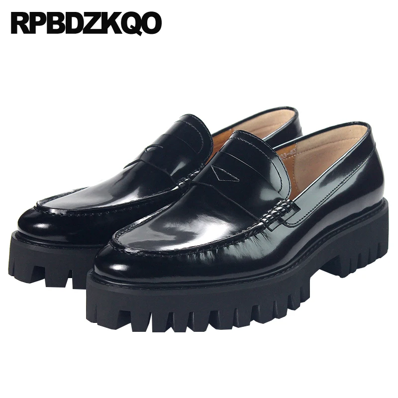 Мокасины мужские из натуральной кожи белые на платформе | Обувь