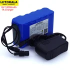 Liitokala 12 v 10Ah 18650 li-lon Aku 10000 mah с печатной платой BMS, DC 5,5*2,1mm + 12,6 v 1A зарядное устройство