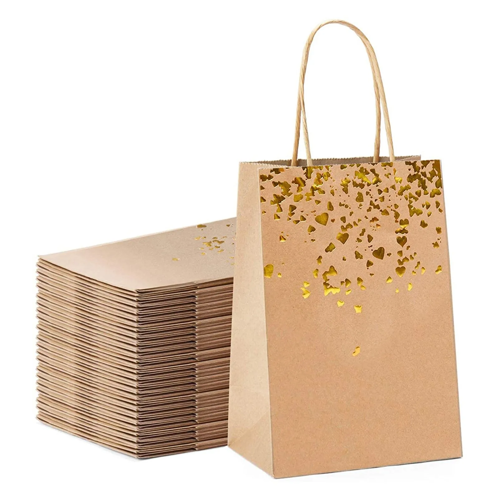 

20pc Kraft Paper Bag Gift Packaging Bag Small Paper Bag Gift Bag Brown Paper Bag With Handle Paper Shopping Bag Party Bag #40