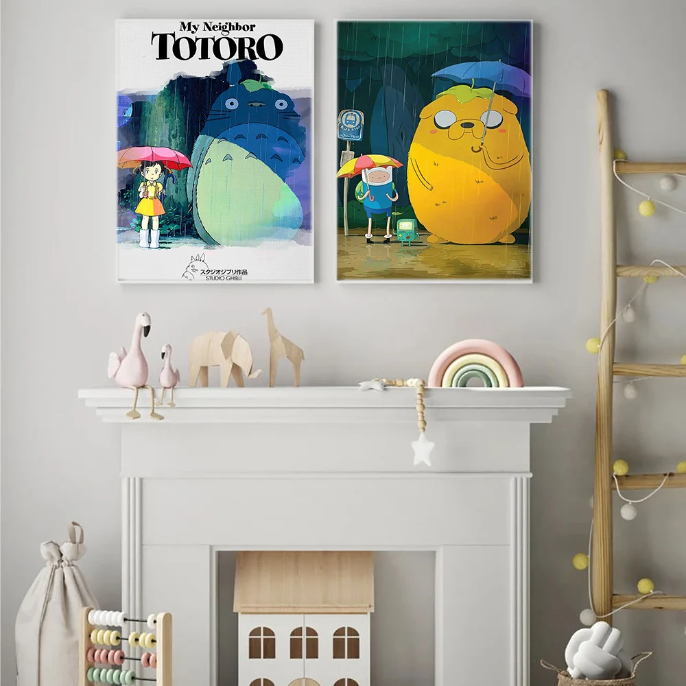 Мой сосед Тоторо Миядзаки Хаяо классический аниме плакат настенный кино