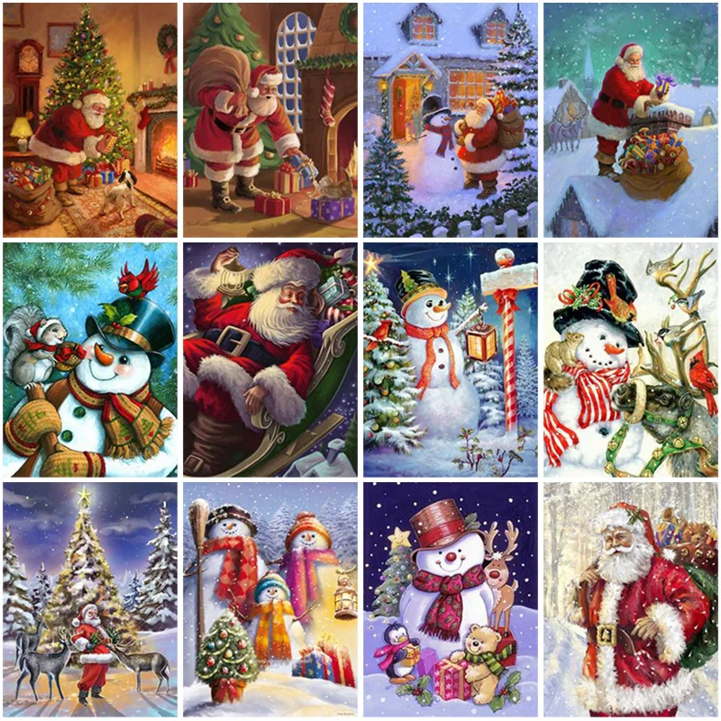 

DIY Santa Claus 5D Diamond Painting Full Square Drill Christmas Gift Home Decoration Embroidery Picture Handcraft Art Kits Lover