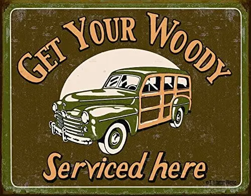 

Moore - Woody Service Classic Old Fashioned Vintage Advertising Metal Tin Sign