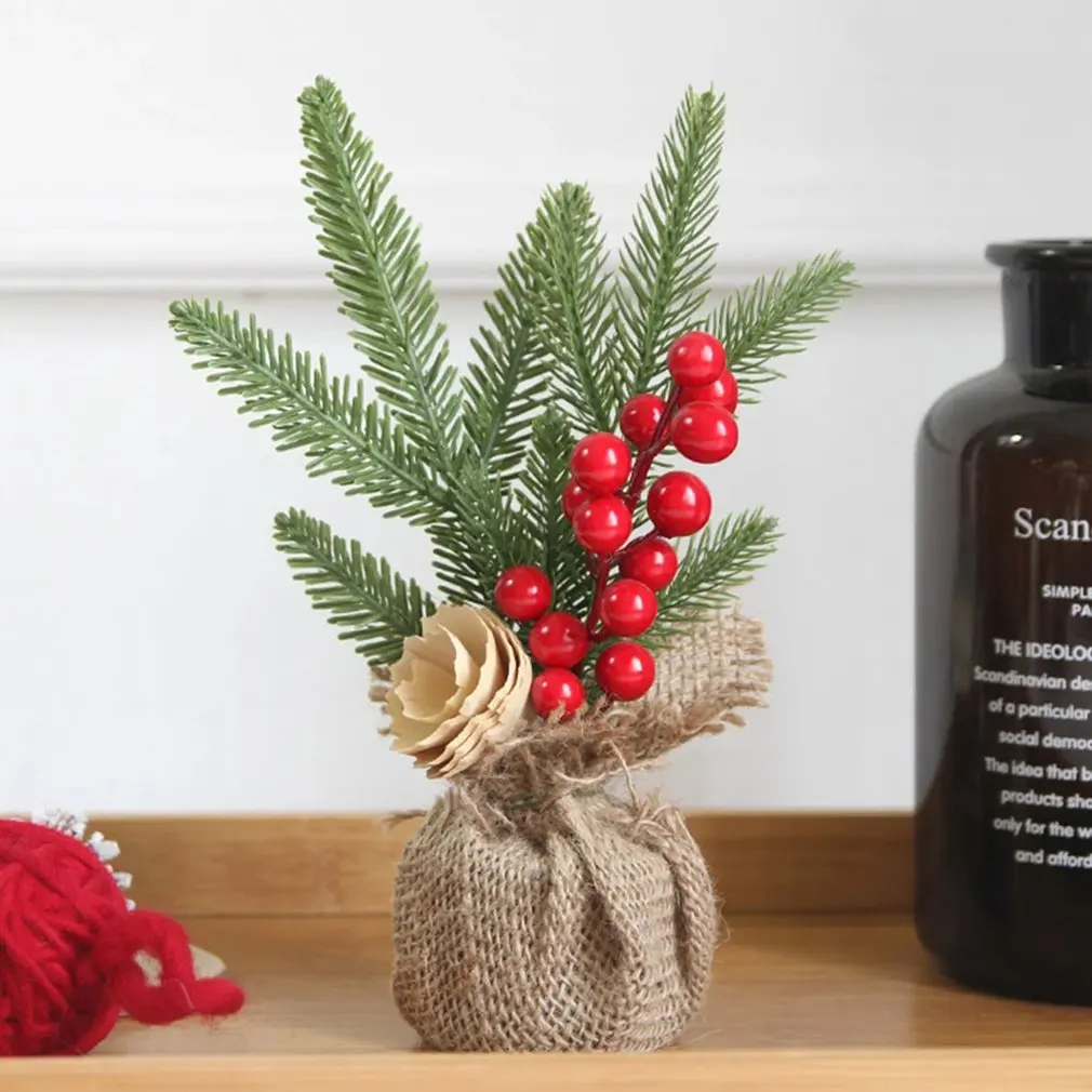 

Новые рождественские настольные украшения, искусственные растения, дерево бонсай, рождественские украшения для дома, рождественские украш...