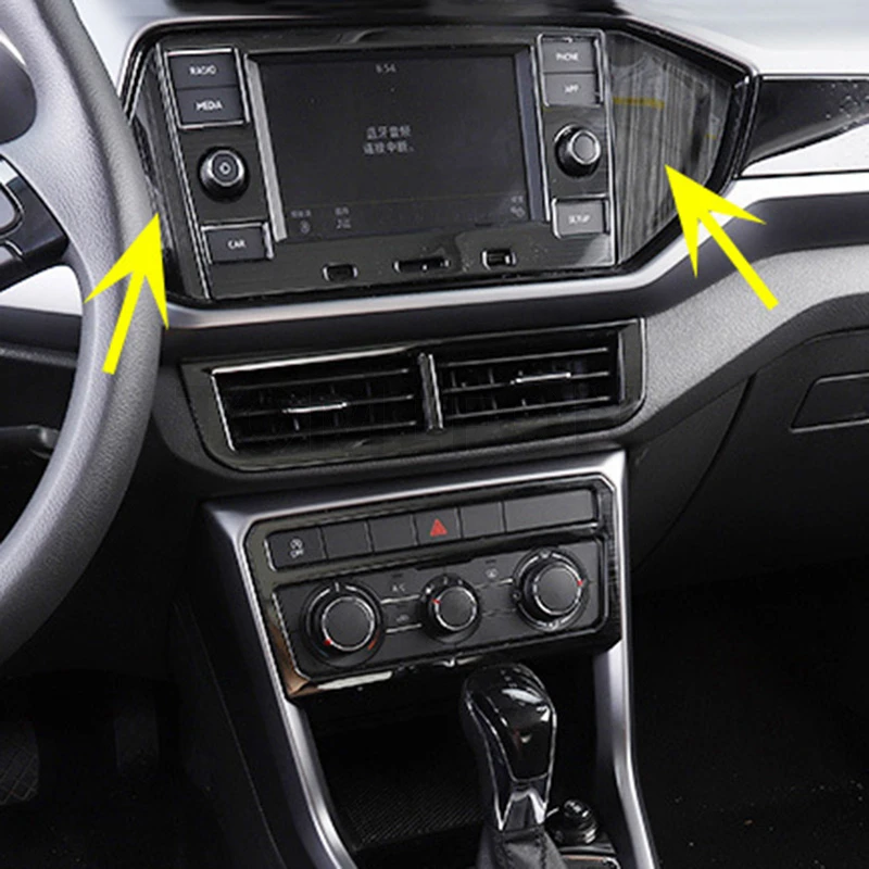 TOMEFON для Volkswagen T-Cross навигационный экран монитор панель Крышка отделка интерьерные аксессуары из нержавеющей стали