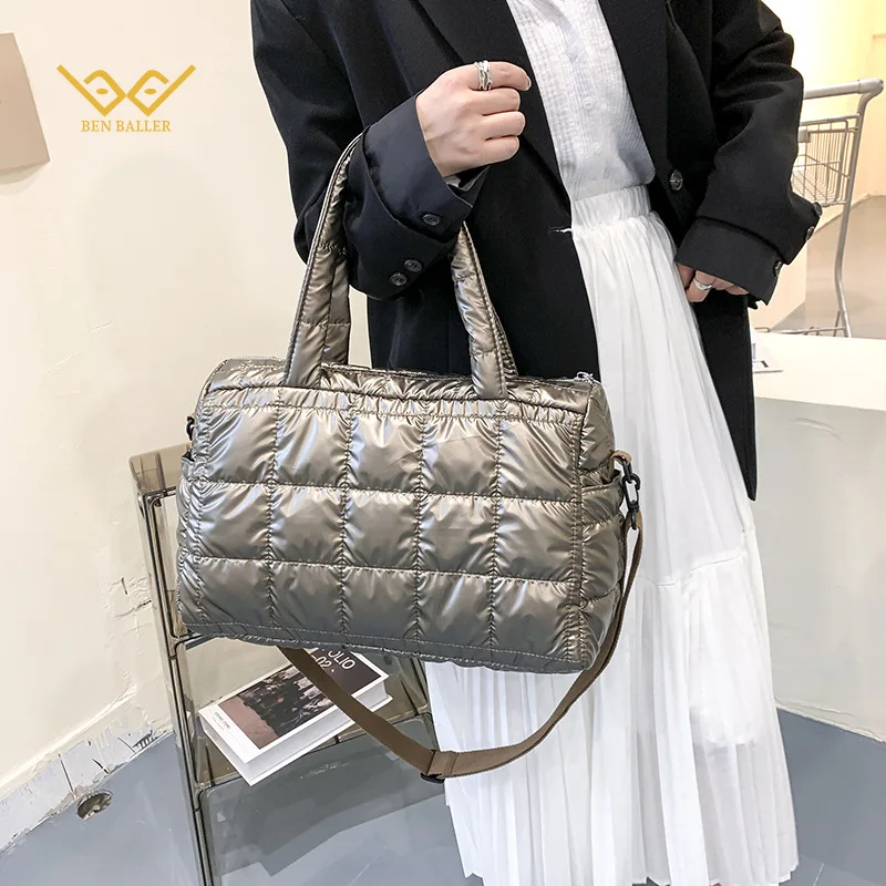 

Новинка 2021, трендовая осенне-зимняя женская сумка большой вместимости, сумка на плечо из хлопка