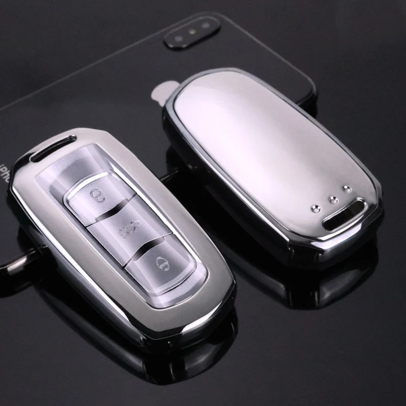 

Colorful New Soft TPU Car Key Case Full Cover For Geely Atlas Boyue NL3 EX7 Emgrand X7 EmgrarandX7 SUV GT GC9 borui Accessories