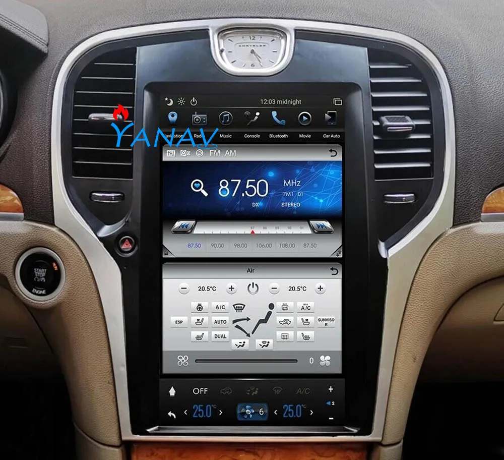 

13.3 inch For-Chrysler 300S 2017 Car Gps Navigation Car multimedia HD Vertical touch Screen dvd player Android AUTO car stereo