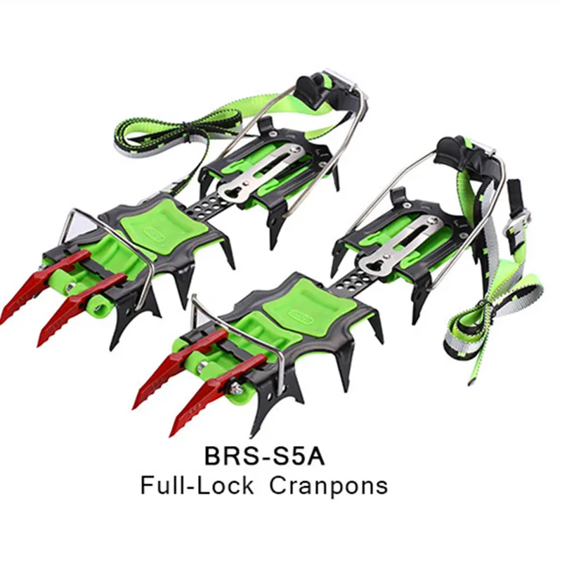 BRS-S5A BRS 14 зубов профессиональный открытый скалолазание полный зажим Crampon марганцевая стальная накладка против скольжения на льду альпинистских походов BRS-S5A/B/C - Цвет: BRS-S5A