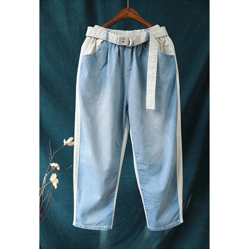 Max LuLu Новинка Весна 2020 модные корейские Брендовые женские джинсы в стиле пэчворк