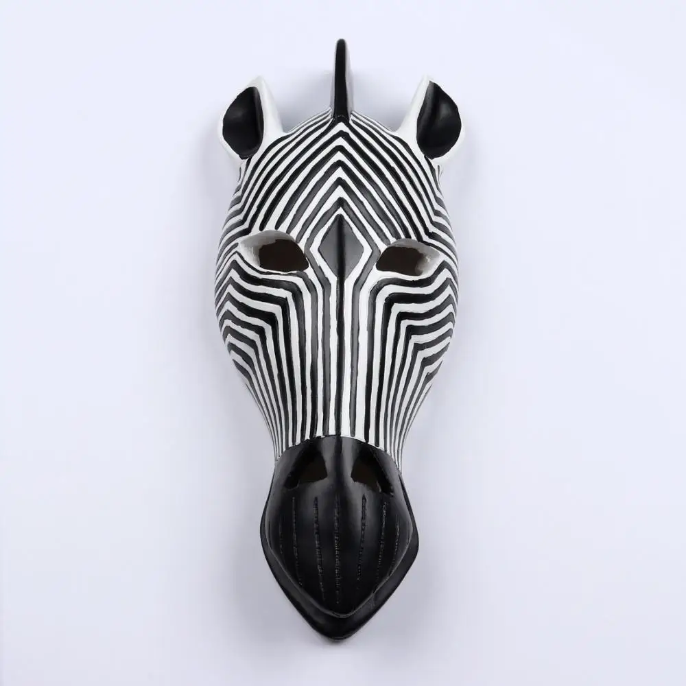 Африканский племени Зебра маска на голову саванны настенный налет скульптура