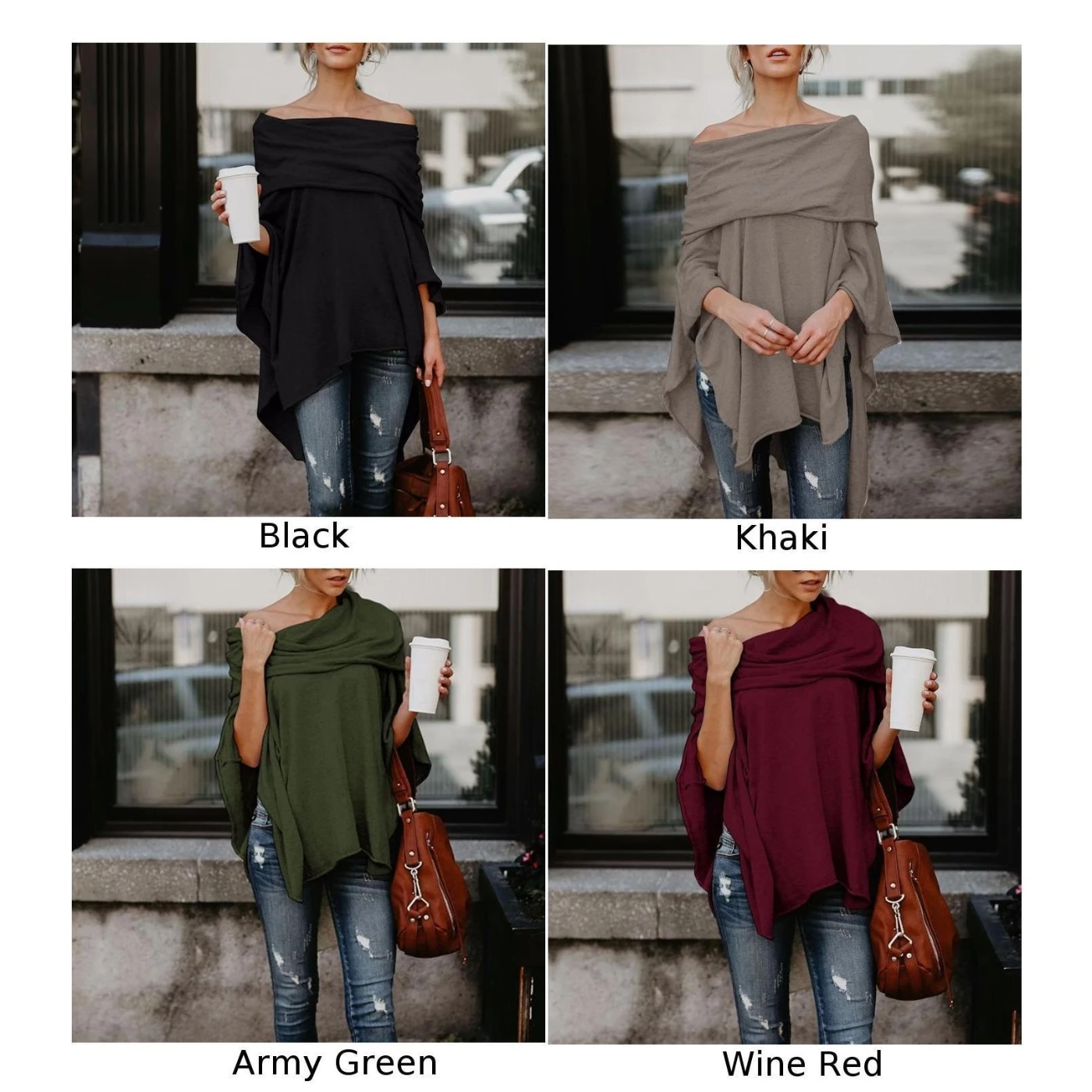 Women Sexy Tops Lady Shirts Party Off Shoulder Fashion Asymmetric Loose Fit Casual Irregular Solid Club Shirt | Женская одежда