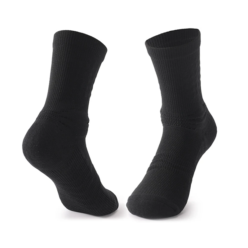 

Pure Color Professional Sports Socks Men Basketball Running Towel Bottom Anti-Slip Sport Boat Outdoor Breathable Cotton Hiking