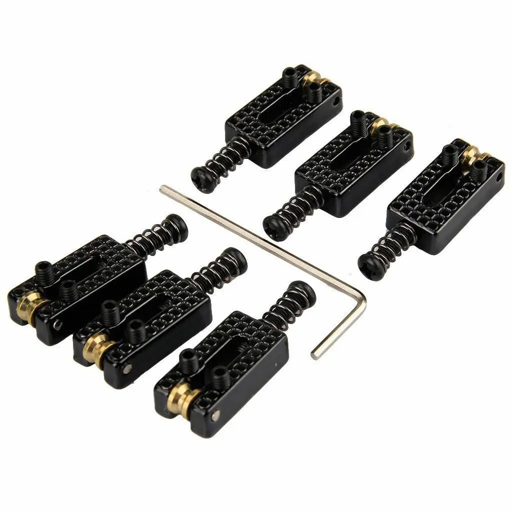 

6 роликовых мостовых седлов Tremolo с ключом для крыла Strat Tele электрическая гитара