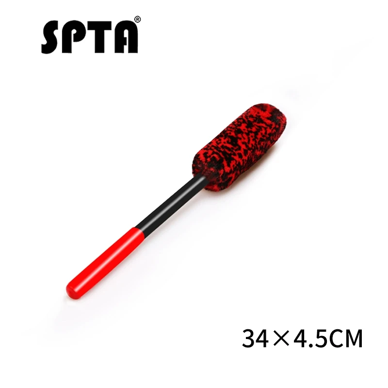 1pcs Size M SPTA Авто ступица колеса автомобиля Чистящая Щетка гибкая 3 шт. длинная ручка Премиум Шерсть щетки для чистки обода мягкое волокно Чистка шин автомобиля щетка - Цвет: 1pcs Size M
