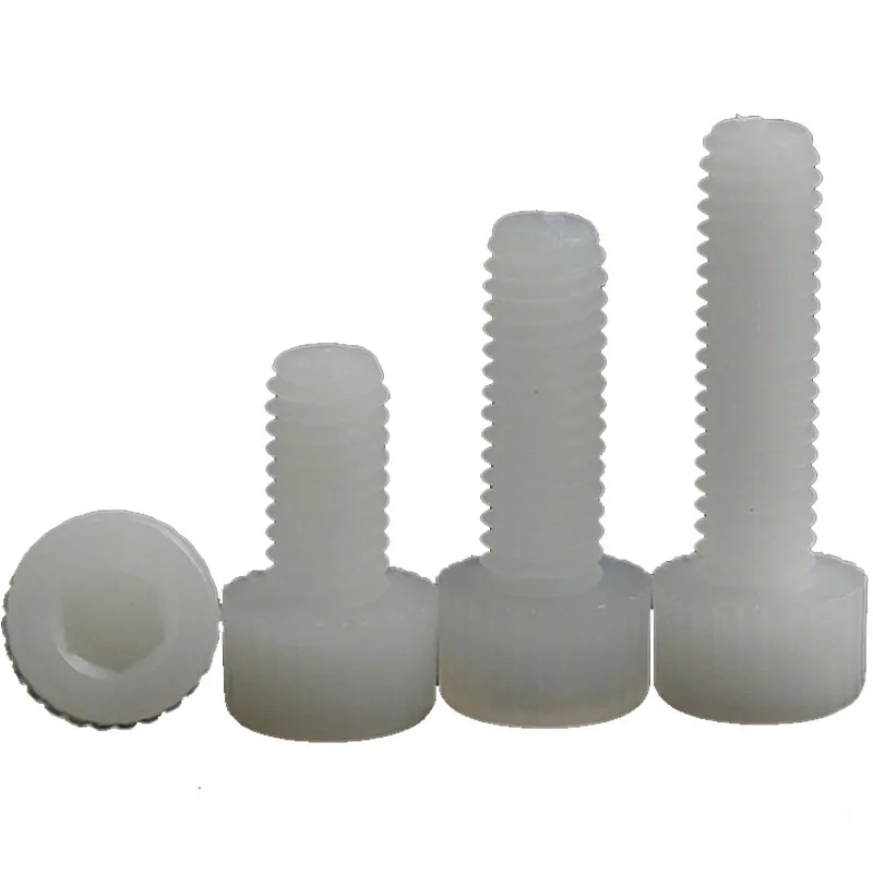 

20pcs M3m4m5m6m8mm nylon screw cup cylindrical head bolt plastic